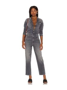 MOTHER The Half Spring Take Off Ankle Jumpsuit in Stitching In The Dark